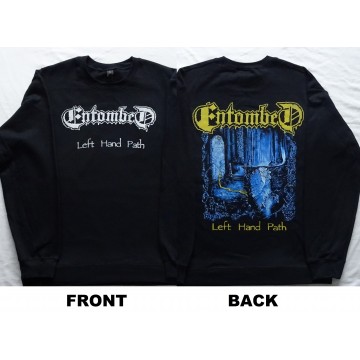 Entombed Left Hand Path Crew Neck Sweater Official Oversized Crewneck Sweatshirt Gildan Without a Hood Männer Ohne Kapuze