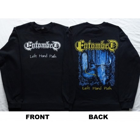 Entombed Left Hand Path Crew Neck Sweater Official Oversized Crewneck Sweatshirt Gildan Without a Hood Männer Ohne Kapuze