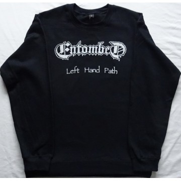 Entombed Left Hand Path Crew Neck Sweater Official Oversized Crewneck Sweatshirt Gildan Without a Hood Männer Ohne Kapuze