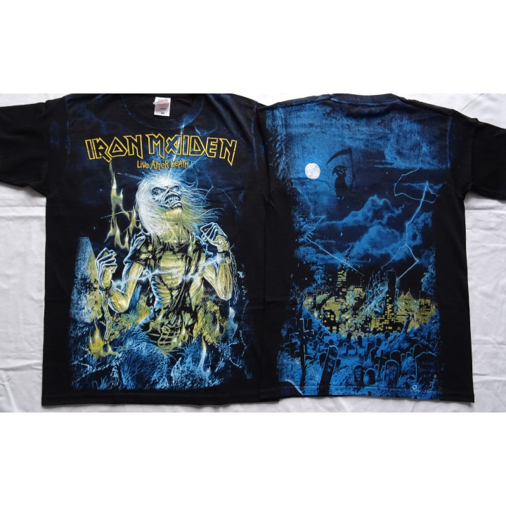 Iron Maiden Live After Death Officially Licensed T-Shirt All-Over Print Celebrating 40 years of Live After Death Real Photo