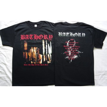  	Bathory Under the Sign of the Black Mark Official T-Shirt Quorthon Seth Legend of Black Metal 