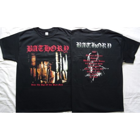  	Bathory Under the Sign of the Black Mark Official T-Shirt Quorthon Seth Legend of Black Metal 