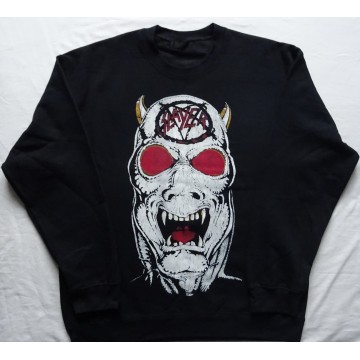 Slayer Criminally Insane Reign In Blood Tour Crewneck Sweater Official Oversized Sweatshirt Gildan Without a Hood  Thrash Metal