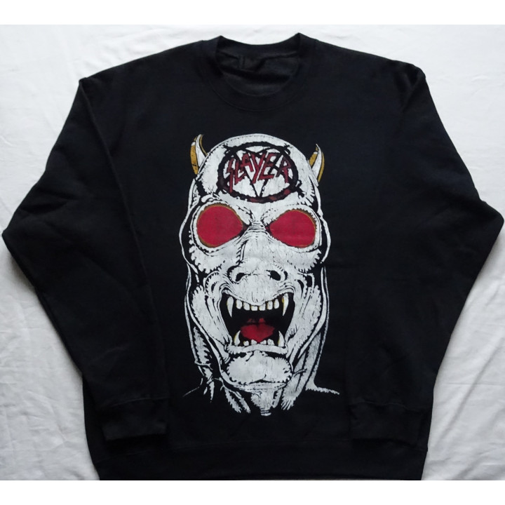 Slayer Criminally Insane Reign In Blood Tour Crewneck Sweater Official Oversized Sweatshirt Gildan Without a Hood  Thrash Metal