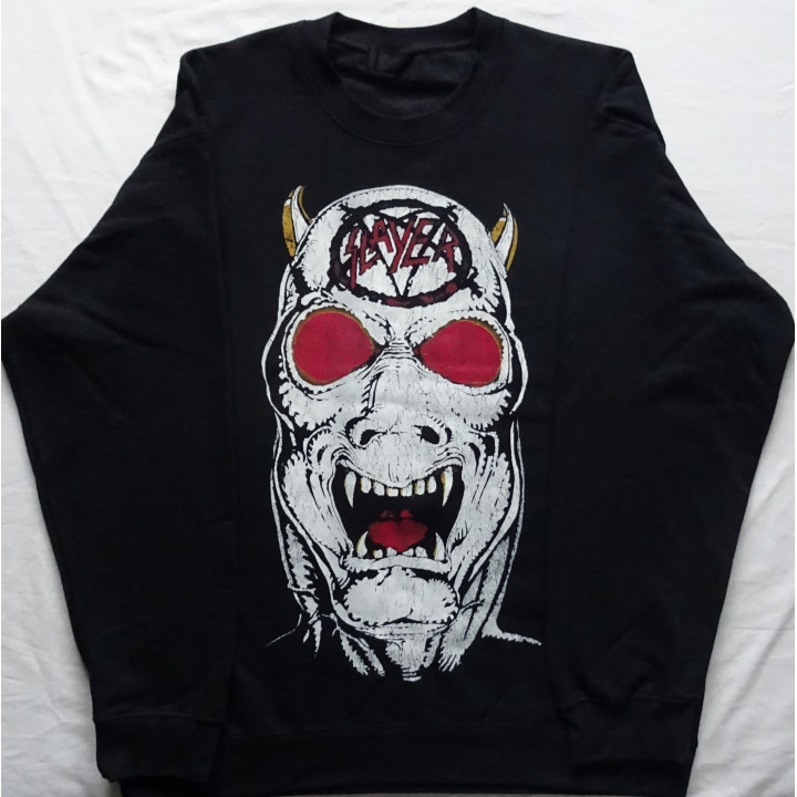 Slayer Criminally Insane Reign In Blood Tour Crewneck Sweater Official Oversized Sweatshirt Gildan Without a Hood  Thrash Metal