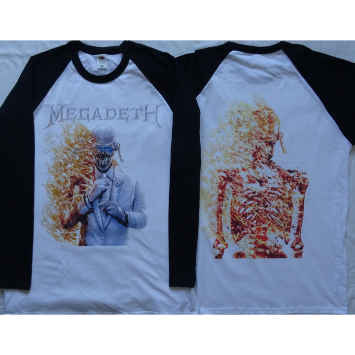 Megadeth Last Album Flame Vic Official Baseball Longsleeve T-Shirt Free Shipping 