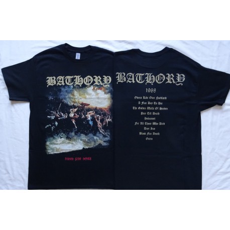 Bathory Blood Fire Death Official T-Shirt Quorthon Seth Legend of Black Metal 