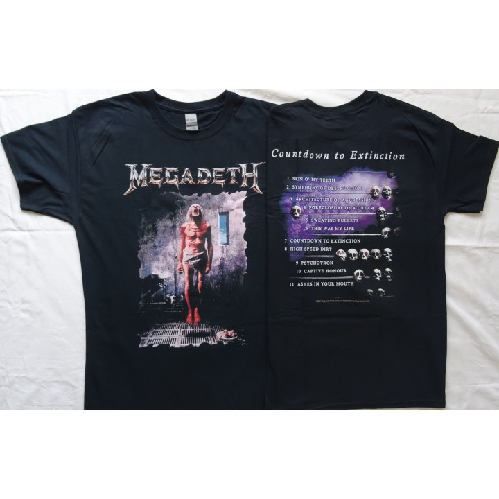 Megadeth Countdown to Extinction Official T-Shirt Officiall Merchandise 