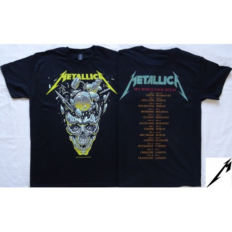 Metallica Free Shipping Official T-Shirt M72 World Tour 2026 The Tour Returns to Europe! Metallica 72 Seasons M72