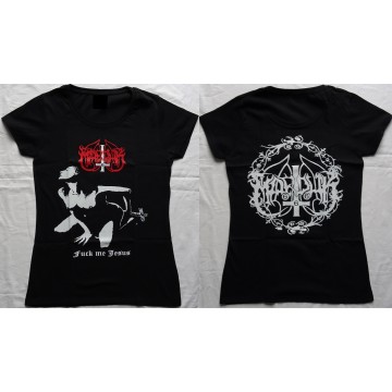 Marduk Fuck Me Jesus Official T-Shirt Girly Women Black Fucking Metal 