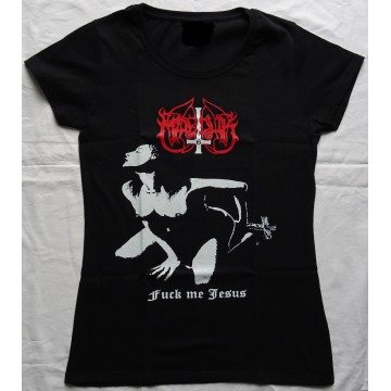 Marduk Fuck Me Jesus Official T-Shirt Girly Women Black Fucking Metal