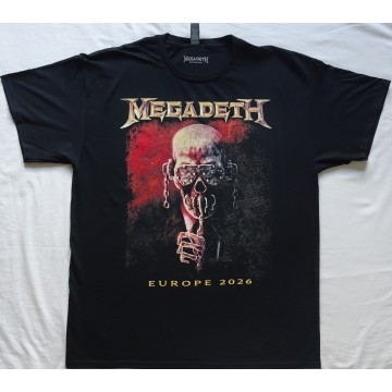 Megadeth Europe Tour 2026 Official T-Shirt Free Shipping Kostenloser Versand