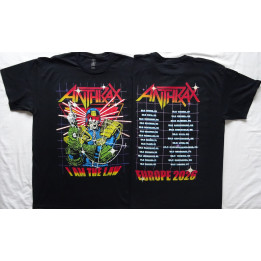 Anthrax Europe Tour 2026 Free Shipping Official T-Shirt Tour Dates Kostenloser Versand Cyber Judge EU Tour Dateback Tee