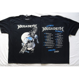 Megadeth Europe Tour 2026 Free Shipping Official T-Shirt Tour Dates Kostenloser Versand