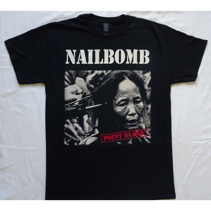 Nailbomb Point Blank Free Shipping Official T-Shirt Kostenloser Versand Sepultura Cavalera Conspiracy, Soulfly Thrash Industrial