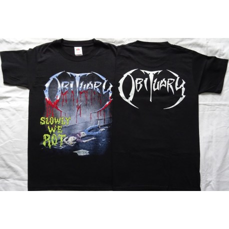 Obituary Slowly We Rot Free Shipping Official T-Shirt Florida Death Metal Classic From the Death Metal 