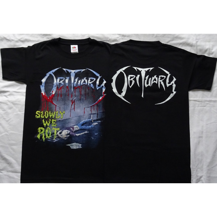Obituary Slowly We Rot Free Shipping Official T-Shirt Florida Death Metal Classic From the Death Metal 