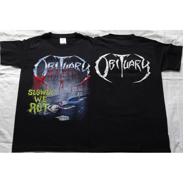 Obituary Slowly We Rot Free Shipping Official T-Shirt Florida Death Metal Classic From the Death Metal 