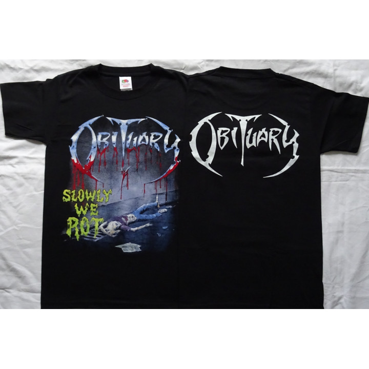 Obituary Slowly We Rot Free Shipping Official T-Shirt Florida Death Metal Classic From the Death Metal 