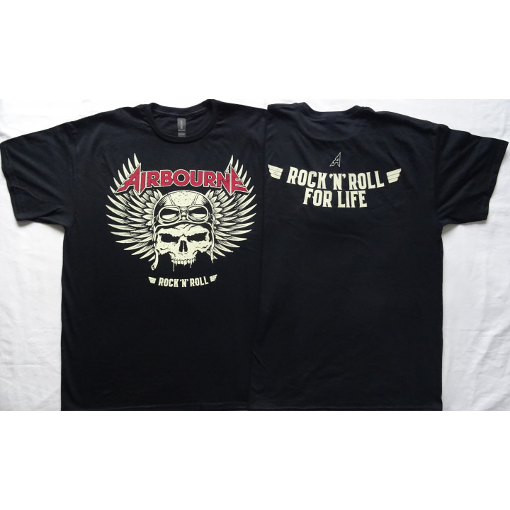 Airbourne R 'n' R Boneshaker Free Shipping Official T-Shirt Rock 'N' Roll For Life