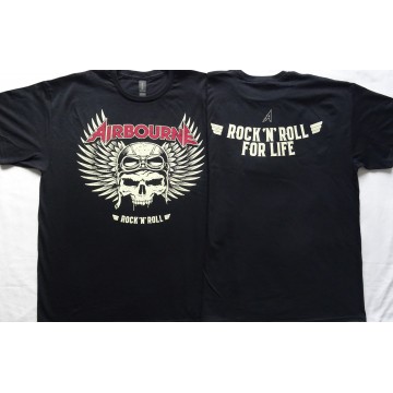 Airbourne R 'n' R Boneshaker Free Shipping Official T-Shirt Rock 'N' Roll For Life
