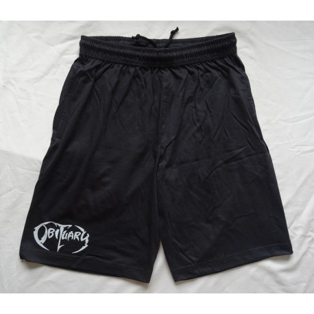 Obituary Black Shorts with White Obituary Logo Size M Imported from the U.S.A. Florida Death Metal