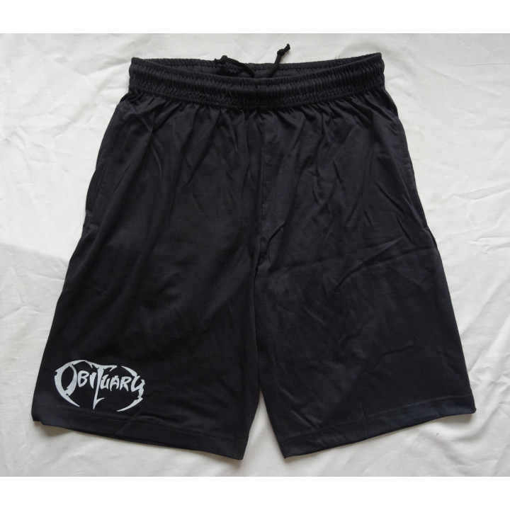 Obituary Black Shorts with White Obituary Logo Size M Imported from the U.S.A. Florida Death Metal