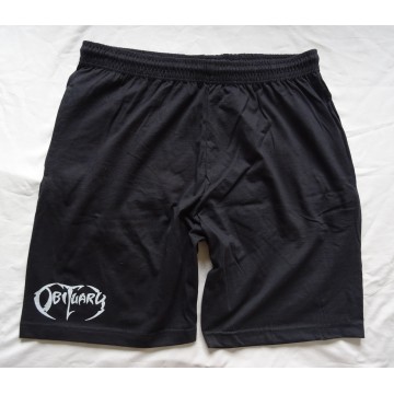 Obituary Black Shorts with White Obituary Logo Size XL Imported from the U.S.A. Florida Death Metal