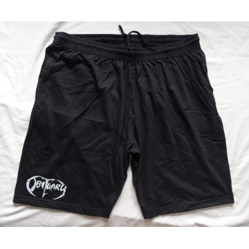 Obituary Black Shorts with White Obituary Logo Size XXL Imported from the U.S.A. Florida Death Metal