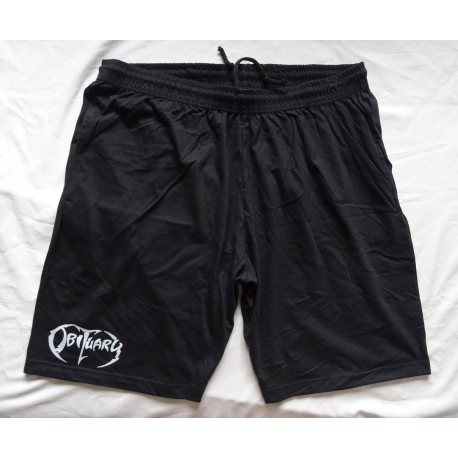 Obituary Black Shorts with White Obituary Logo Size XXL Imported from the U.S.A. Florida Death Metal