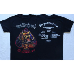 Motörhead Orgasmatron Tracklist Tee 40th Anniversary Official T-Shirt Free Shipping Kostenloser Versand Lemmy Legend of Rock