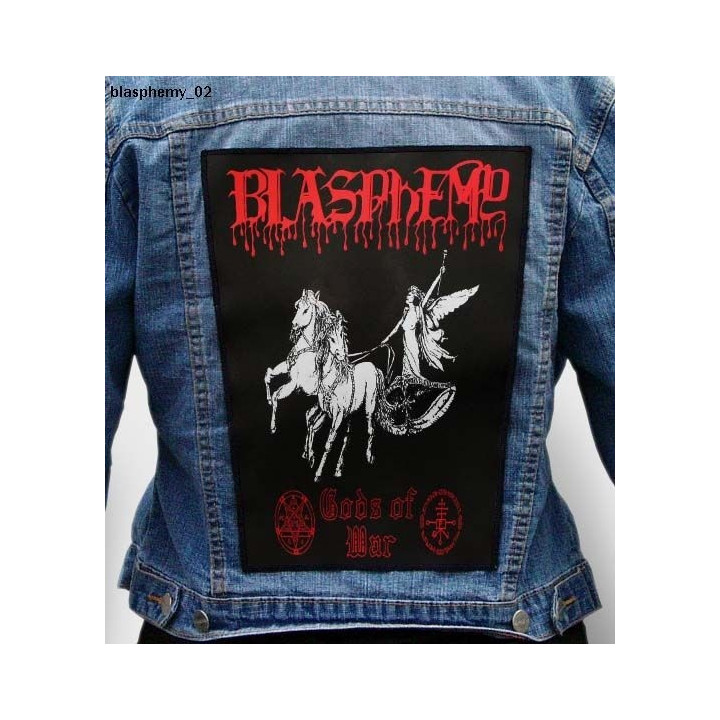 Blasphemy Fucking Old Black Metal Giant Back Patch Rückenaufnäher Aufnäher