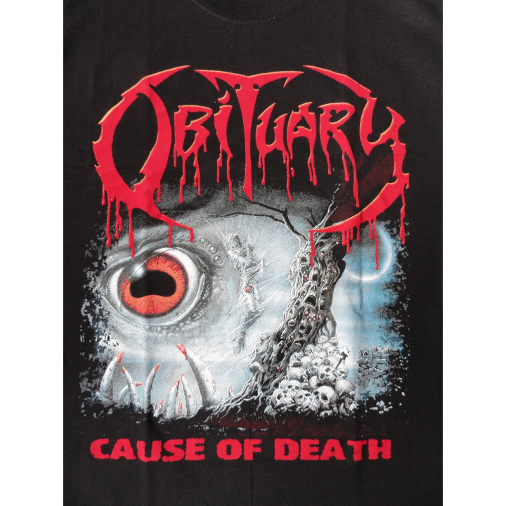 OBITUARY Cause Of Death OFFICIAL ORIGINAL T-SHIRT