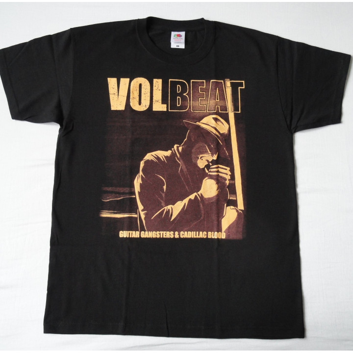 Volbeat T-Shirt Free Shipping Guitar Gangsters & Cadillac Blood Official Original T-Shirt REAL PHOTO ! (NO PHOTO SHOP)