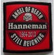 HANNEMAN ANGEL OF DEATH STILL REIGNING 1964 - 2013  RED TRIBUTE PATCH JEFF HANNEMAN SLAYER 