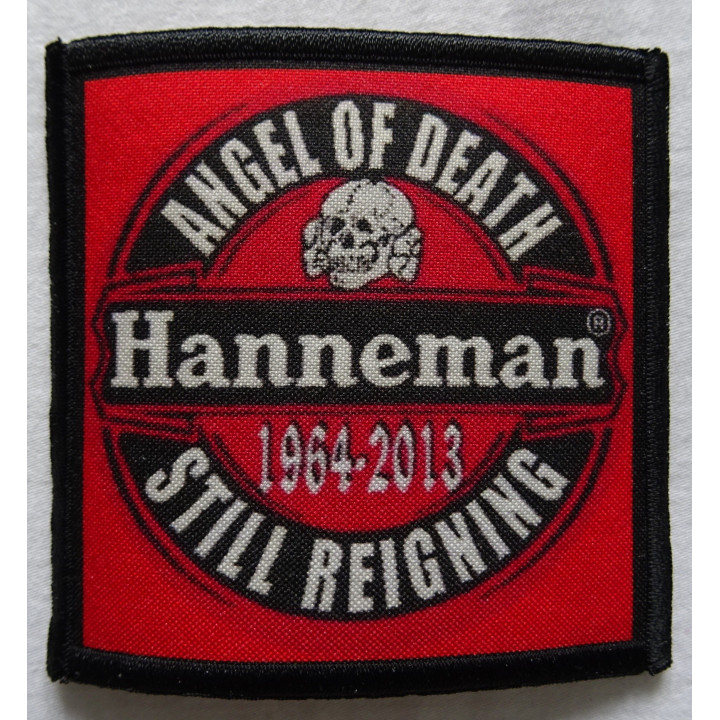 HANNEMAN ANGEL OF DEATH STILL REIGNING 1964 - 2013  RED TRIBUTE PATCH JEFF HANNEMAN SLAYER 