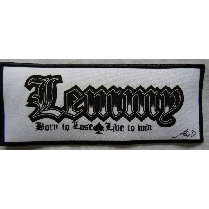 Motörhead Patch Lemmy Born to Lose Live to Win Rock 'n' Roll Hard Rock Heavy Metal Patch Backpatch Rückenaufnäher Aufnäher