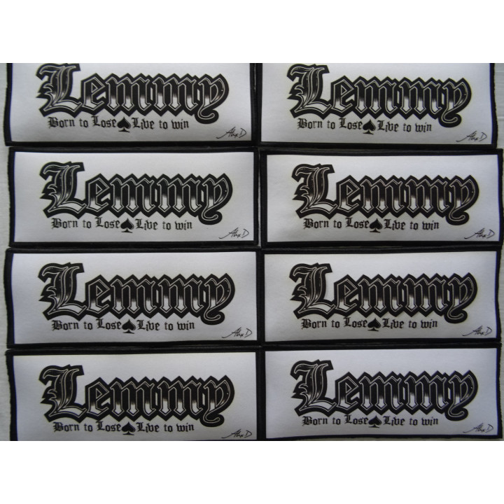 Motörhead Patch Lemmy Born to Lose Live to Win Rock 'n' Roll Hard Rock Heavy Metal Patch Backpatch Rückenaufnäher Aufnäher