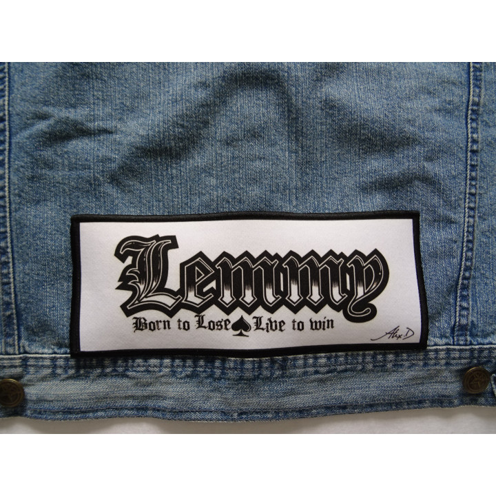 Motörhead Patch Lemmy Born to Lose Live to Win Rock 'n' Roll Hard Rock Heavy Metal Patch Backpatch Rückenaufnäher Aufnäher