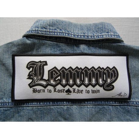 Motörhead Patch Lemmy Born to Lose Live to Win Rock &#039;n&#039; Roll Hard Rock Heavy Metal Patch Backpatch Rückenaufnäher Aufnäher