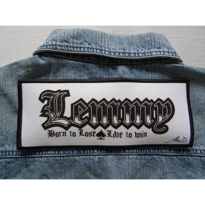 Motörhead Patch Lemmy Born to Lose Live to Win Rock 'n' Roll Hard Rock Heavy Metal Patch Backpatch Rückenaufnäher Aufnäher