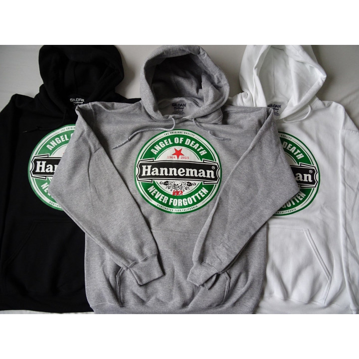 Slayer Angel of Death Jeff Hanneman 1964 - 2013 Never Forgotten Huntington Park California Grey Hoodie Gildan Men DryBlend™