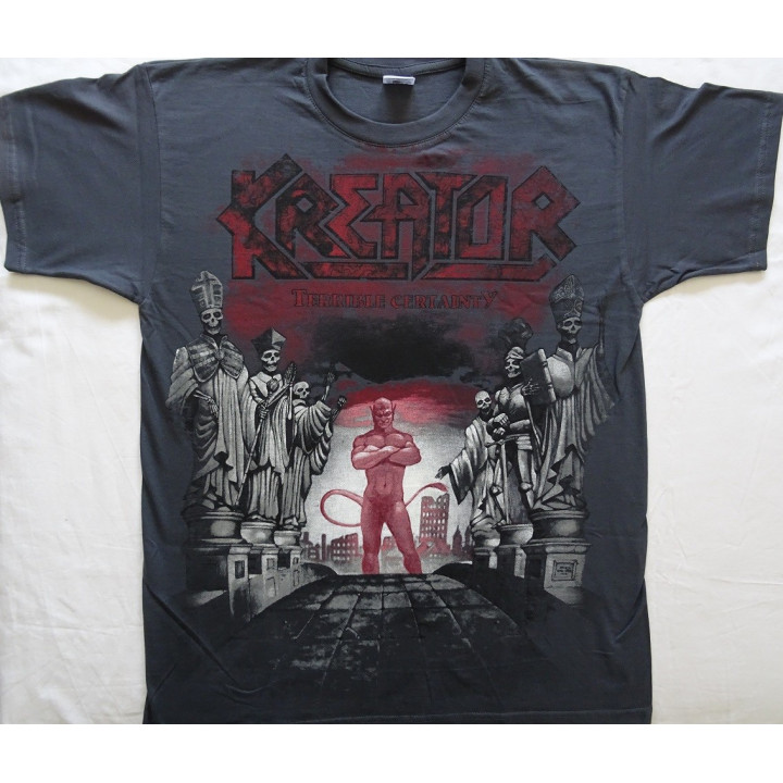 Kreator Terrible Certainty Official Steel T-Shirt All Print Old German Teutonic Thrash Metal