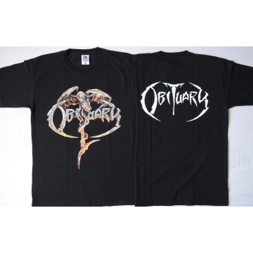 Obituary Logo Dragon Original Official Black T-Shirt 