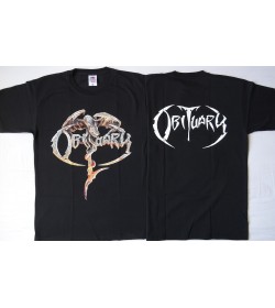 Obituary Logo Dragon Original Official Black T-Shirt 