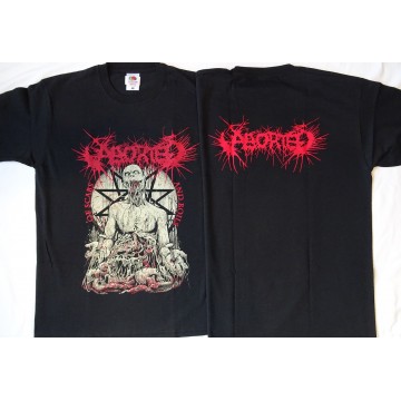 Aborted Global Flatline T-Shirt Of Scabs and Boils Official T-Shirt Brutal Death Fucking Metal 