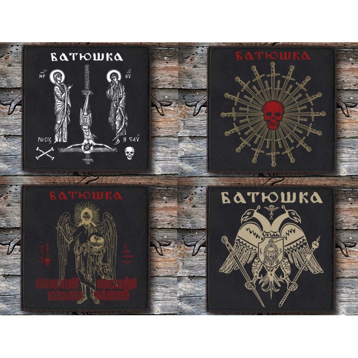 BATUSHKA SET FOUR OFFICIAL PATCHES LITOURGIYA