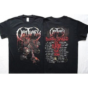 Obituary Inked In Blood European Tour Dates 2016 Blood Soaked & Brass Knuckles with European Tour Official T-Shirt