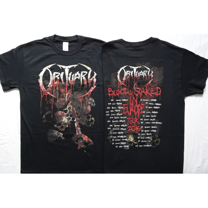 Obituary Inked In Blood European Tour Dates 2016 Blood Soaked & Brass Knuckles with European Tour Official T-Shirt