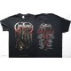 Obituary Inked In Blood America Tour Dates 2016 Blood Soaked American Flag with Tour Dates Official T-Shirt